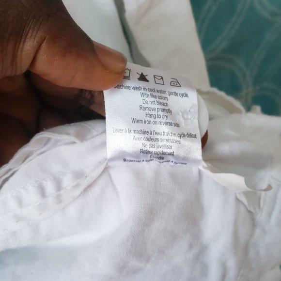 WHITE Pure Linen Blazer Jacket with measurement L - Picture 5 of 8